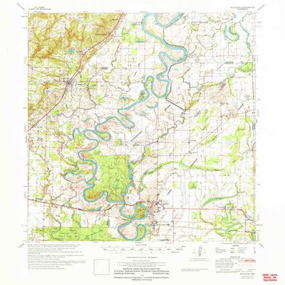 YellowMaps Augusta AR topo map, 1:62500 Scale, 15 X 15 Minute, Historical, 1971, 21.8 x 17.9 in - Polypropylene