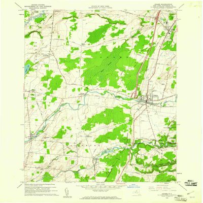 YellowMaps Adams NY topo map, 1:24000 Scale, 7.5 X 7.5 Minute, Historical, 1959, Updated 1961, 26.9 x 22 in - Polypropylene