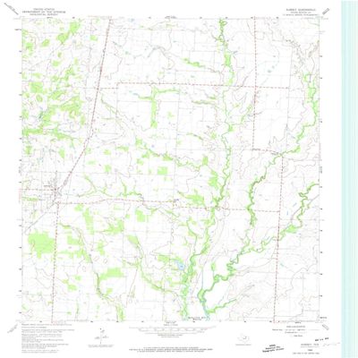 YellowMaps Aubrey TX topo map, 1:24000 Scale, 7.5 X 7.5 Minute, Historical, 1960, Updated 1974, 27 x 23 in - Tyvek