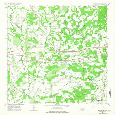 YellowMaps Flatonia NW TX topo map, 1:24000 Scale, 7.5 X 7.5 Minute, Historical, 1965, Updated 1967, 27 x 23 in - Polypropylene