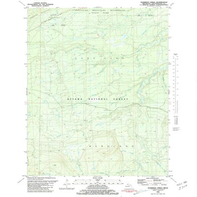 YellowMaps Aldridge Creek MI topo map, 1:24000 Scale, 7.5 X 7.5 Minute, Historical, 1981, Updated 1981, 26.9 x 22 in - Polypropylene