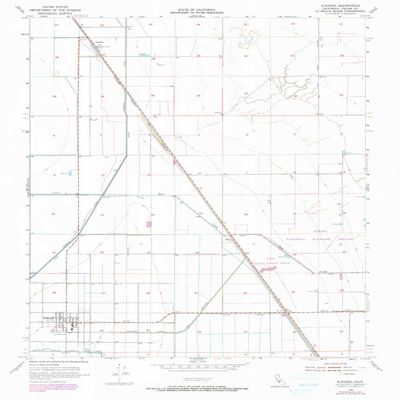 YellowMaps Alpaugh CA topo map, 1:24000 Scale, 7.5 X 7.5 Minute, Historical, 1953, Updated 1971, 26.8 x 22 in - Tyvek