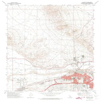 YellowMaps Barstow CA topo map, 1:24000 Scale, 7.5 X 7.5 Minute, Historical, 1971, Updated 1974, 26.8 x 22 in - Polypropylene