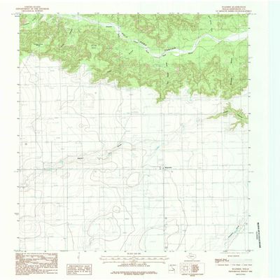 YellowMaps Wayside TX topo map, 1:24000 Scale, 7.5 X 7.5 Minute, Historical, 1984, Updated 1984, 26.9 x 22.9 in - Polypropylene