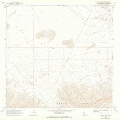 YellowMaps Big Maria MTS NW CA topo map, 1:24000 Scale, 7.5 X 7.5 Minute, Historical, 1971, Updated 1973, 26.7 x 21.5 in - Polypropylene