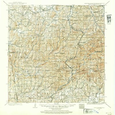 YellowMaps Winslow AR topo map, 1:125000 Scale, 30 X 30 Minute, Historical, 1898, Updated 1954, 20.7 x 17.1 in - Polypropylene