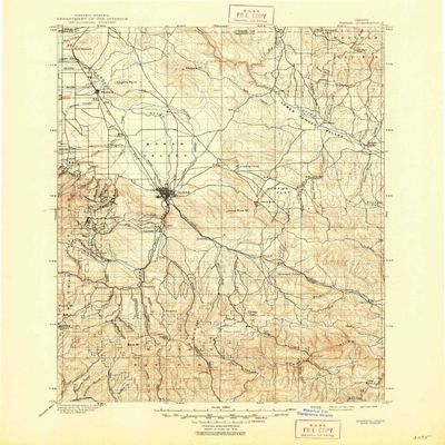 YellowMaps Baker OR topo map, 1:125000 Scale, 30 X 30 Minute, Historical, 1901, Updated 1948, 20.8 x 17 in - Polypropylene