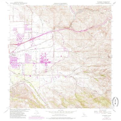 YellowMaps Altamont CA topo map, 1:24000 Scale, 7.5 X 7.5 Minute, Historical, 1953, Updated 1985, 26.9 x 21.6 in - Tyvek