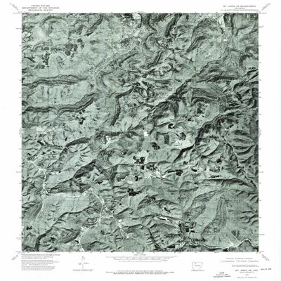 YellowMaps Mt Judea SE AR topo map, 1:24000 Scale, 7.5 X 7.5 Minute, Historical, 1974, Updated 1975, 26.7 x 21.9 in - Polypropylene