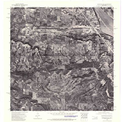YellowMaps Keefeton SE OK topo map, 1:24000 Scale, 7.5 X 7.5 Minute, Historical, 1972, Updated 1974, 27.3 x 22.5 in - Polypropylene