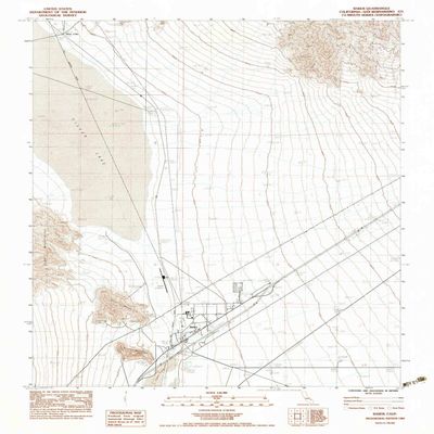 YellowMaps Baker CA topo map, 1:24000 Scale, 7.5 X 7.5 Minute, Historical, 1983, Updated 1983, 27 x 22 in - Polypropylene