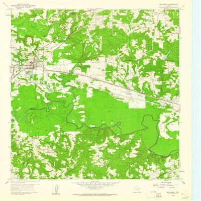 YellowMaps Big Sandy TX topo map, 1:24000 Scale, 7.5 X 7.5 Minute, Historical, 1960, Updated 1961, 27 x 23 in - Polypropylene