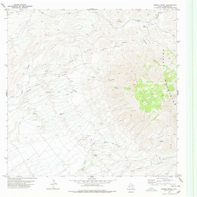 YellowMaps Sierra Parda TX topo map, 1:24000 Scale, 7.5 X 7.5 Minute, Historical, 1978, Updated 1978, 27.1 x 23.2 in - Polypropylene