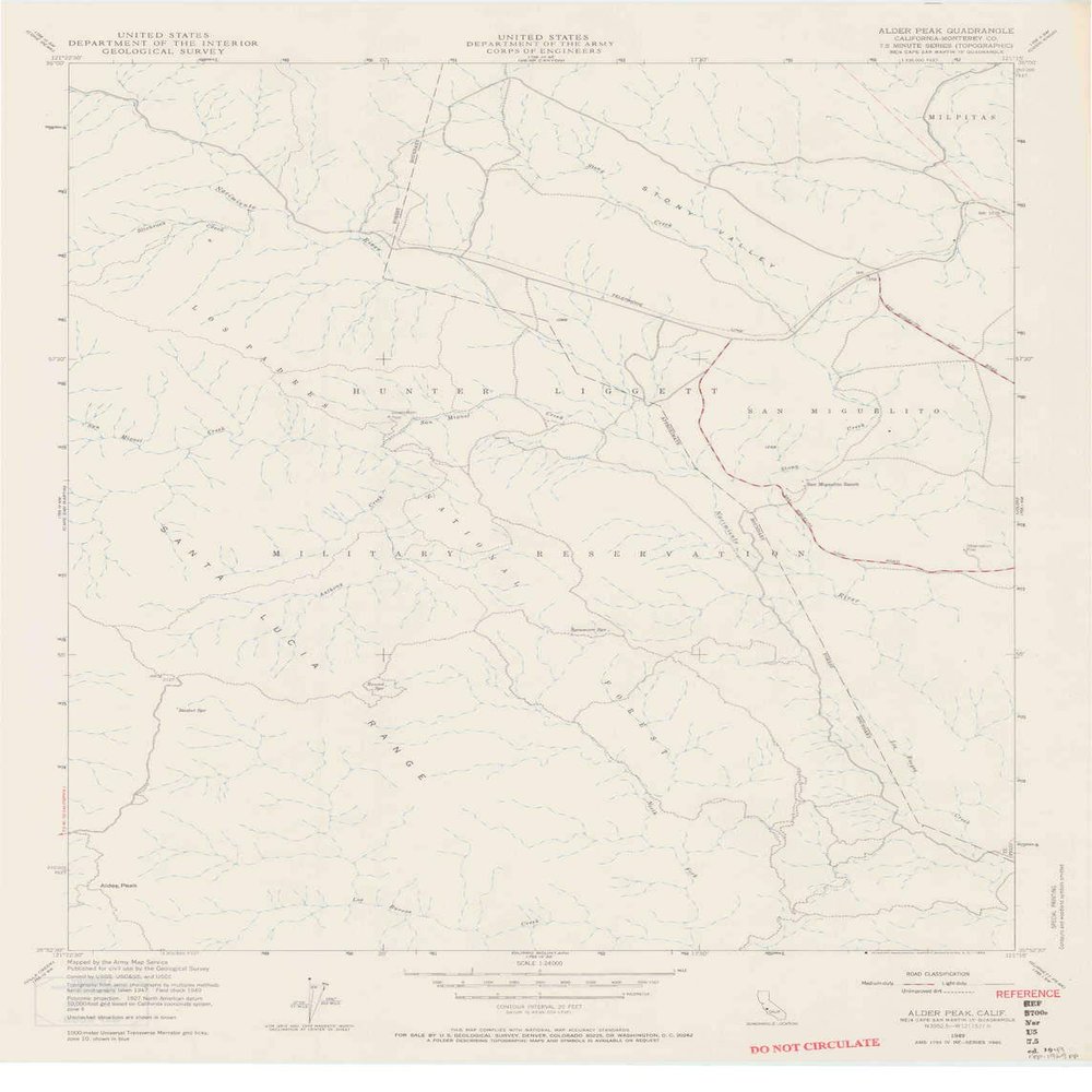 YellowMaps Alder Peak CA topo map, 1:24000 Scale, 7.5 X 7.5 Minute, Historical, 1949, Updated 1969, 28 x 21.4 in - Polypropylene