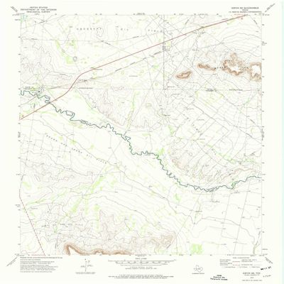 YellowMaps Girvin SE TX topo map, 1:24000 Scale, 7.5 X 7.5 Minute, Historical, 1972, Updated 1975, 27.1 x 23.2 in - Polypropylene