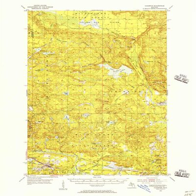 YellowMaps Champion MI topo map, 1:62500 Scale, 15 X 15 Minute, Historical, 1955, Updated 1957, 20.9 x 17 in - Polypropylene