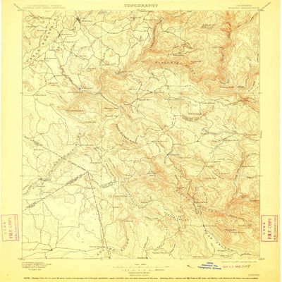 YellowMaps Sonora CA topo map, 1:125000 Scale, 30 X 30 Minute, Historical, 1897, Updated 1910, 19.9 x 16.5 in - Tyvek