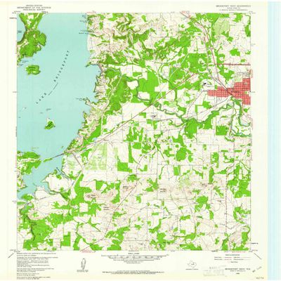 YellowMaps Bridgeport West TX topo map, 1:24000 Scale, 7.5 X 7.5 Minute, Historical, 1960, Updated 1961, 26.9 x 23 in - Polypropylene