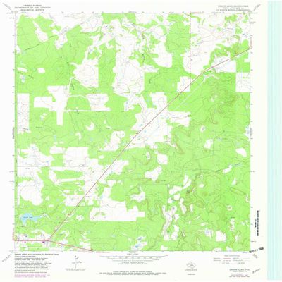 YellowMaps Grand Lake TX topo map, 1:24000 Scale, 7.5 X 7.5 Minute, Historical, 1967, Updated 1982, 27 x 23 in - Polypropylene