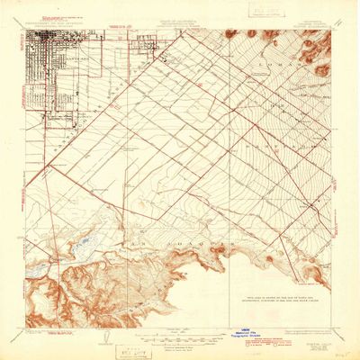 YellowMaps Tustin CA topo map, 1:31680 Scale, 7.5 X 7.5 Minute, Historical, 1935, Updated 1945, 20.8 x 17 in - Polypropylene