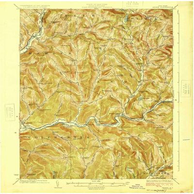 YellowMaps Andes NY topo map, 1:62500 Scale, 15 X 15 Minute, Historical, 1924, 19.9 x 16.5 in - Tyvek