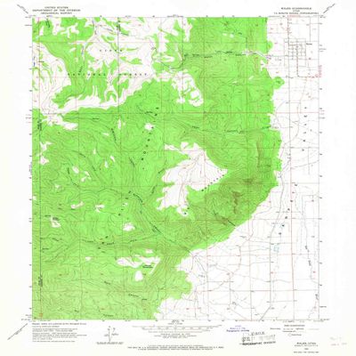 YellowMaps Wales UT topo map, 1:24000 Scale, 7.5 X 7.5 Minute, Historical, 1965, Updated 1967, 26.8 x 22 in - Tyvek