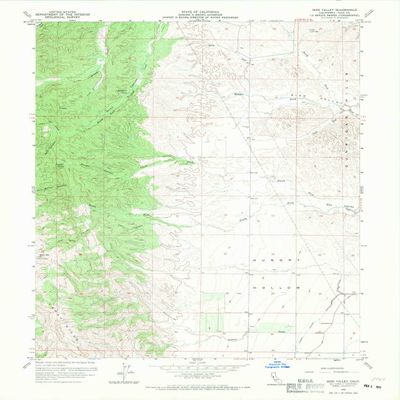 YellowMaps Bird Valley CA topo map, 1:24000 Scale, 7.5 X 7.5 Minute, Historical, 1959, Updated 1970, 27.1 x 22 in - Polypropylene