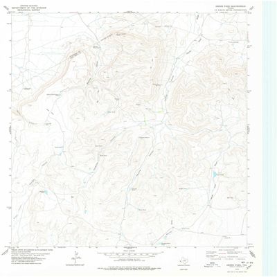 YellowMaps Herds Pass TX topo map, 1:24000 Scale, 7.5 X 7.5 Minute, Historical, 1978, Updated 1978, 27.1 x 23.1 in - Polypropylene