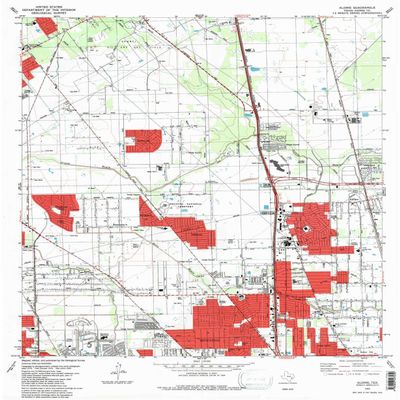 YellowMaps Aldine TX topo map, 1:24000 Scale, 7.5 X 7.5 Minute, Historical, 1982, Updated 1983, 27 x 22.2 in - Tyvek