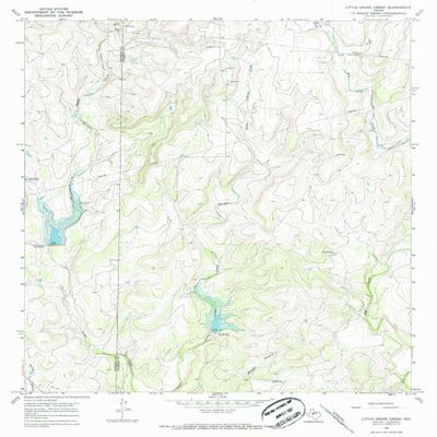 YellowMaps Little Grape Creek TX topo map, 1:24000 Scale, 7.5 X 7.5 Minute, Historical, 1967, Updated 1970, 26.8 x 22 in - Tyvek