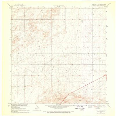 YellowMaps Boise City NW OK topo map, 1:24000 Scale, 7.5 X 7.5 Minute, Historical, 1969, Updated 1971, 27.4 x 22.5 in - Polypropylene