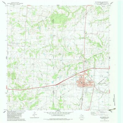 YellowMaps Whitesboro TX topo map, 1:24000 Scale, 7.5 X 7.5 Minute, Historical, 1982, Updated 1983, 26.9 x 23 in - Tyvek