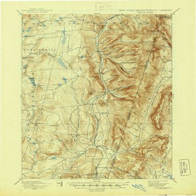 YellowMaps Berlin NY topo map, 1:62500 Scale, 15 X 15 Minute, Historical, 1898, Updated 1944, 20.9 x 17 in - Polypropylene