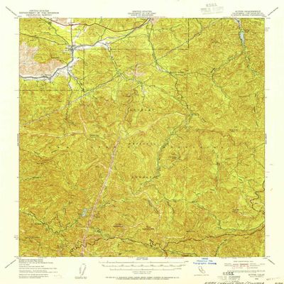 YellowMaps Acton CA topo map, 1:62500 Scale, 15 X 15 Minute, Historical, 1940, Updated 1955, 20.8 x 16.8 in - Tyvek