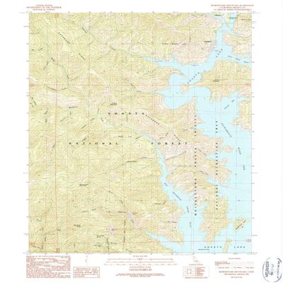 YellowMaps Bohemotash Mountain CA topo map, 1:24000 Scale, 7.5 X 7.5 Minute, Historical, 1990, Updated 1990, 26.7 x 21.9 in - Polypropylene