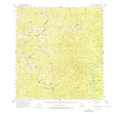 Dillon MTN CA topo map, 1:62500 Scale, 15 X 15 Minute, Historical, 1955, Updated 1976, 21.8 x 17.3 in - Polypropylene