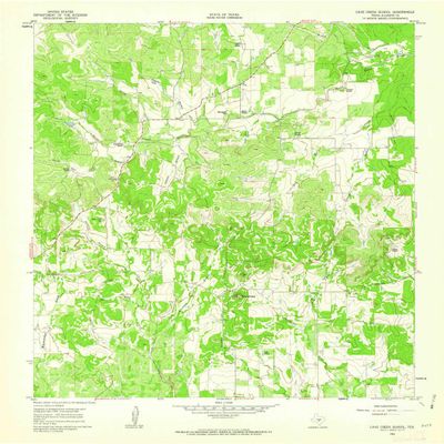 YellowMaps Cave Creek School TX topo map, 1:24000 Scale, 7.5 X 7.5 Minute, Historical, 1961, Updated 1962, 27 x 23 in - Tyvek