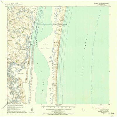 YellowMaps Potrero Cortado TX topo map, 1:62500 Scale, 15 X 15 Minute, Historical, 1955, Updated 1956, 20.9 x 18 in - Tyvek