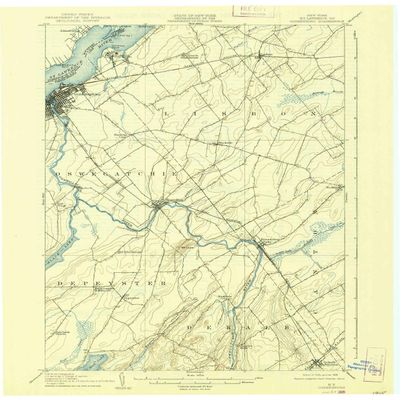 YellowMaps Ogdensburg NY topo map, 1:62500 Scale, 15 X 15 Minute, Historical, 1905, Updated 1939, 20.1 x 16.6 in - Polypropylene