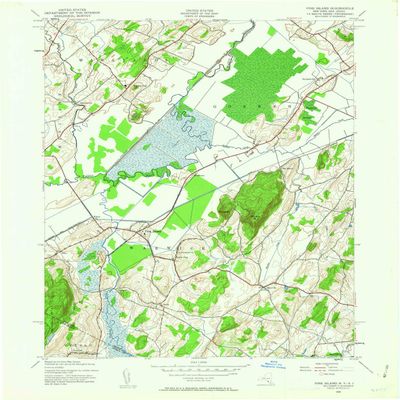 YellowMaps Pine Island NY topo map, 1:24000 Scale, 7.5 X 7.5 Minute, Historical, 1942, Updated 1963, 27 x 22.1 in - Polypropylene