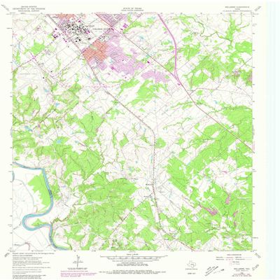 Wellborn TX topo map, 1:24000 Scale, 7.5 X 7.5 Minute, Historical, 1961, Updated 1980, 27 x 23 in - Tyvek