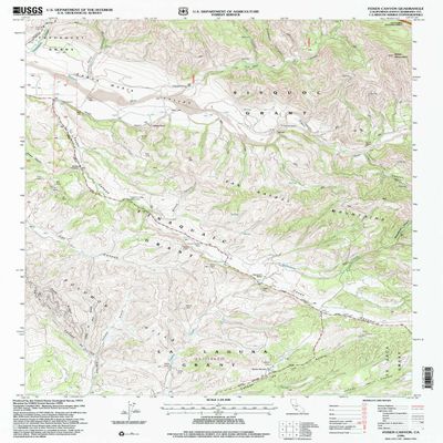 YellowMaps Foxen Canyon CA topo map, 1:24000 Scale, 7.5 X 7.5 Minute, Historical, 1995, Updated 2000, 26.8 x 21.4 in - Polypropylene