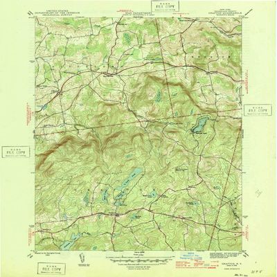 YellowMaps Grafton NY topo map, 1:31680 Scale, 7.5 X 7.5 Minute, Historical, 1946, 20.5 x 17 in - Polypropylene