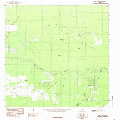 YellowMaps Bevil Oaks TX topo map, 1:24000 Scale, 7.5 X 7.5 Minute, Historical, 1984, Updated 1985, 27 x 23.1 in - Polypropylene