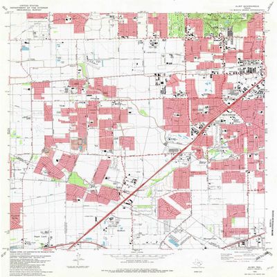 YellowMaps Alief TX topo map, 1:24000 Scale, 7.5 X 7.5 Minute, Historical, 1982, Updated 1982, 26.9 x 21.8 in - Tyvek