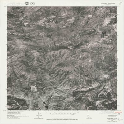YellowMaps Calabasas CA topo map, 1:24000 Scale, 7.5 X 7.5 Minute, Historical, 1976, Updated 1980, 27.1 x 21.3 in - Tyvek