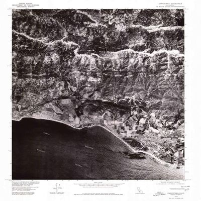 YellowMaps Carpinteria CA topo map, 1:24000 Scale, 7.5 X 7.5 Minute, Historical, 1976, Updated 1980, 26.7 x 21.9 in - Tyvek