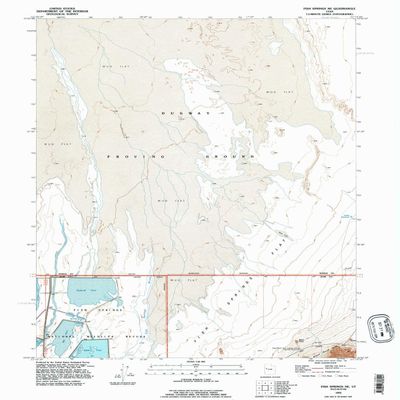 YellowMaps Fish Springs NE UT topo map, 1:24000 Scale, 7.5 X 7.5 Minute, Historical, 1993, Updated 1996, 26.8 x 22 in - Tyvek