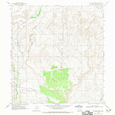 YellowMaps Big Pack MTN UT topo map, 1:24000 Scale, 7.5 X 7.5 Minute, Historical, 1968, Updated 1970, 26.9 x 22 in - Polypropylene