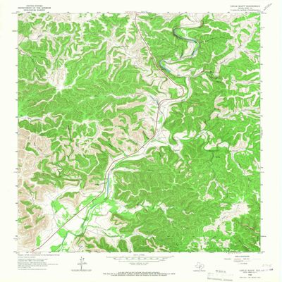 YellowMaps Circle Bluff TX topo map, 1:24000 Scale, 7.5 X 7.5 Minute, Historical, 1964, Updated 1966, 26.9 x 23.1 in - Polypropylene